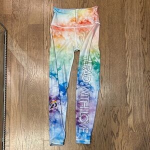 Colorful Tie-Dye Peloton Pride Leggings